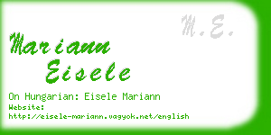 mariann eisele business card